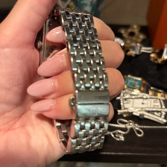 Michele Silver and white diamond Watch deco Madison - Picture 7 of 10